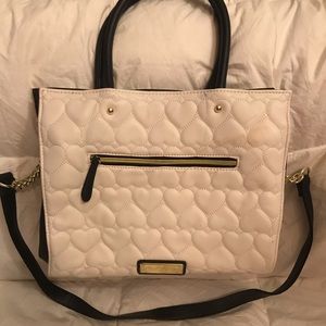 Betsey Johnson Heart Quilted Purse